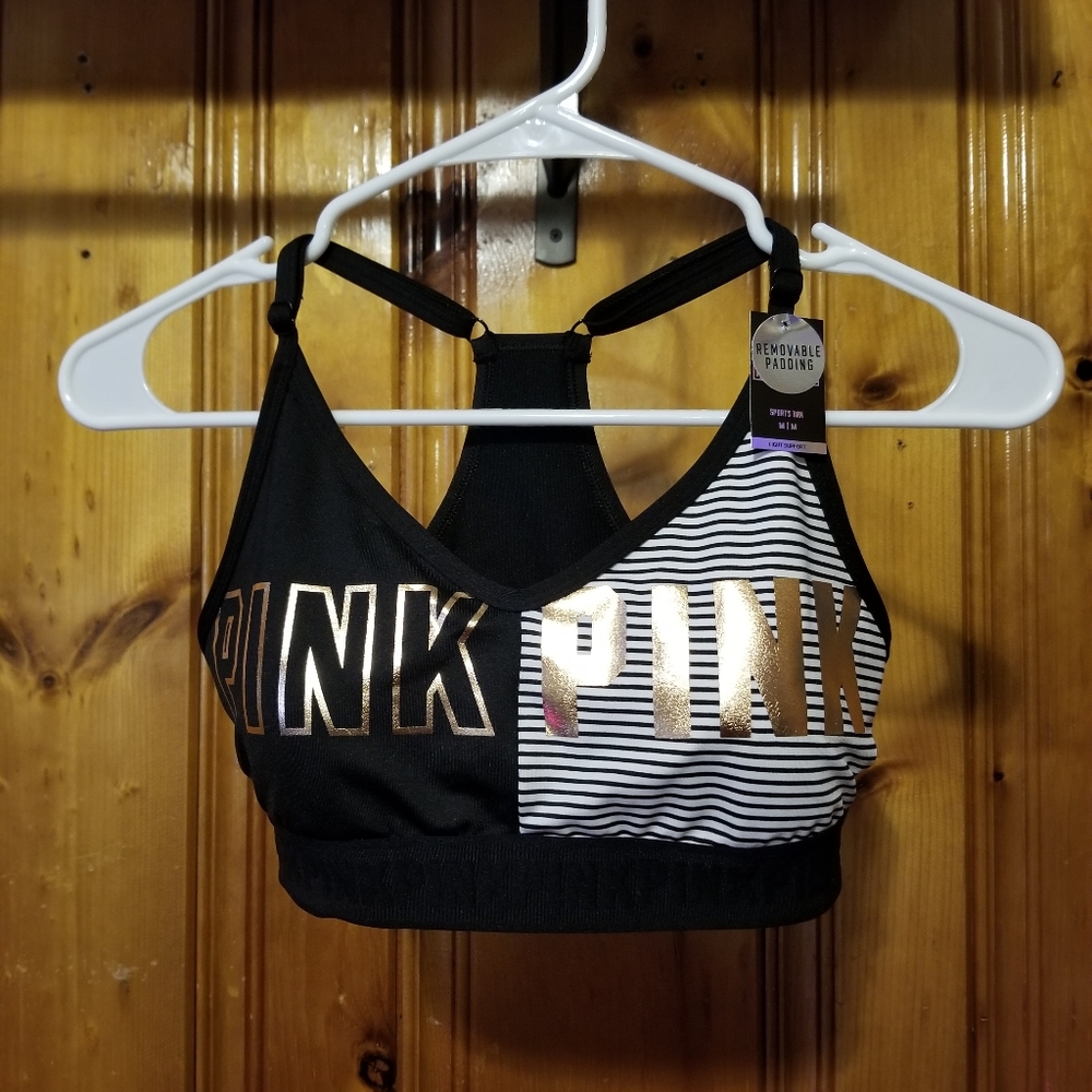 Pink size M sports bra